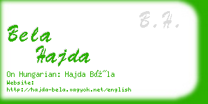 bela hajda business card